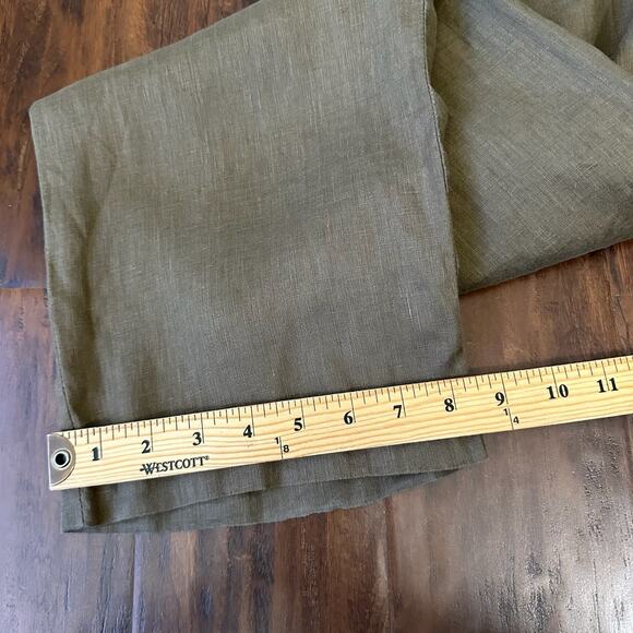 GIUSTO DAMA Skirted Pants Brown Wrap Straight Leg Linen Lightweight - Picture 15 of 15